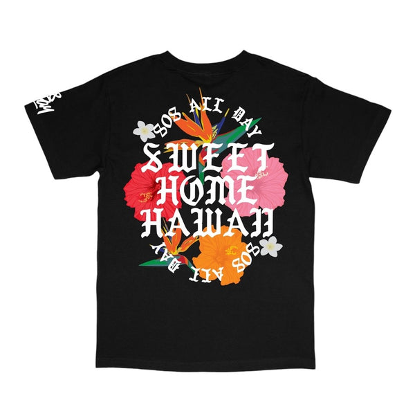 808ALLDAY SHH Floral Black T-Shirt