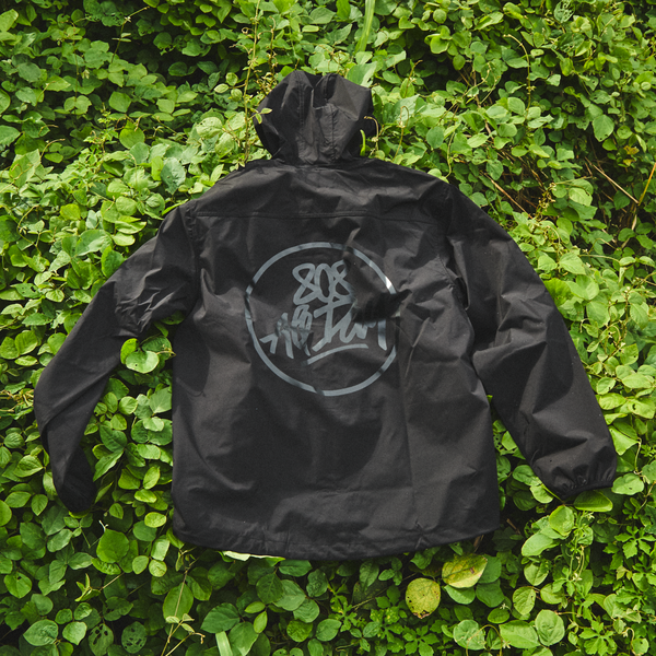 808ALLDAY Black Windbreaker