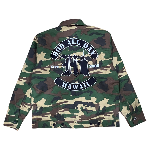 808ALLDAY HI Since '08 Work wear Canvas Camo Jacket