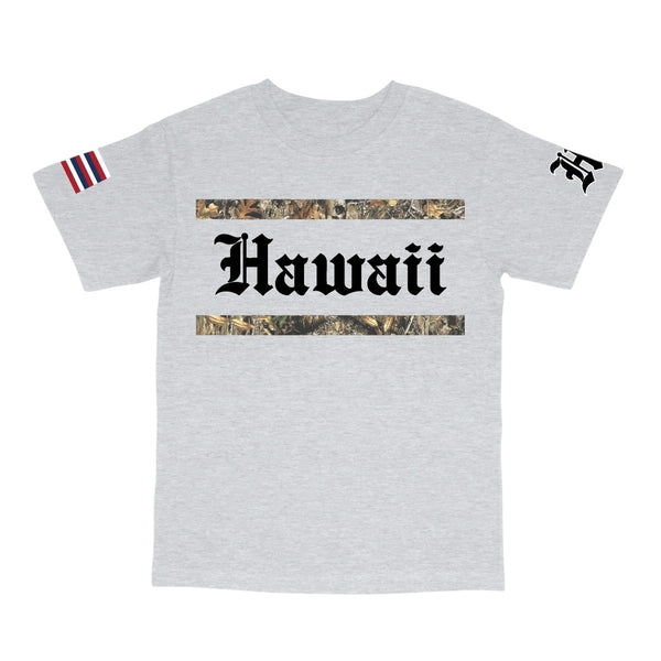 808ALLDAY Heather Grey Hawaii Real Tree T-Shirt