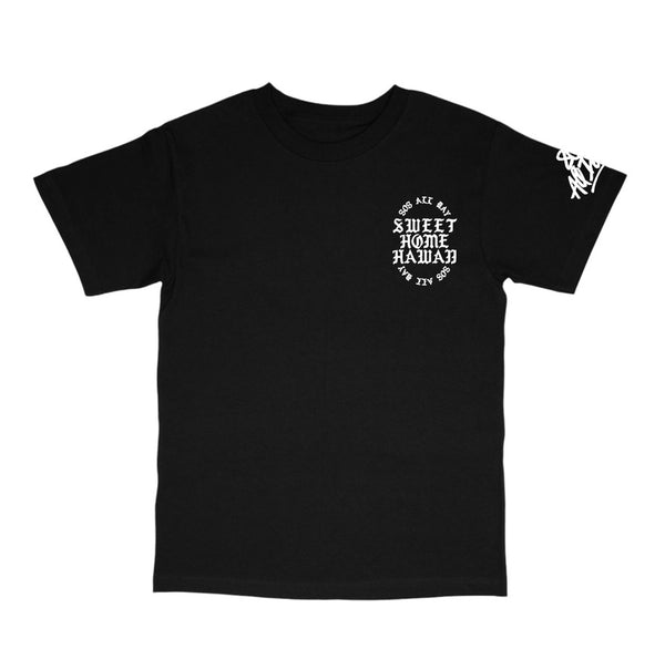 808ALLDAY SHH Floral Black T-Shirt