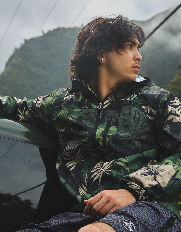 808ALLDAY Green Camo Windbreaker