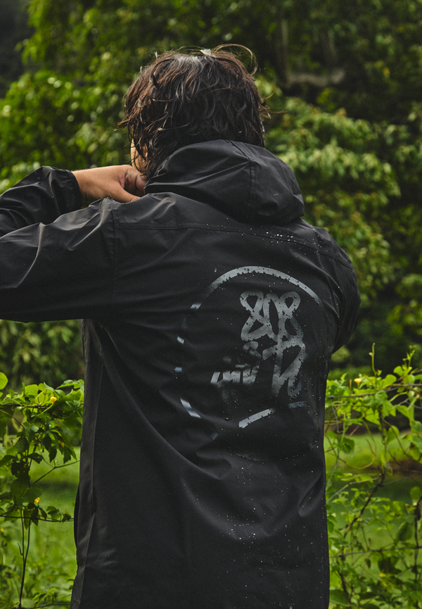 808ALLDAY Black Windbreaker