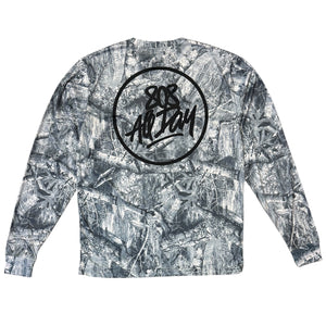 808ALLDAY White Real Tree Camo Dri Fit Performance L/S