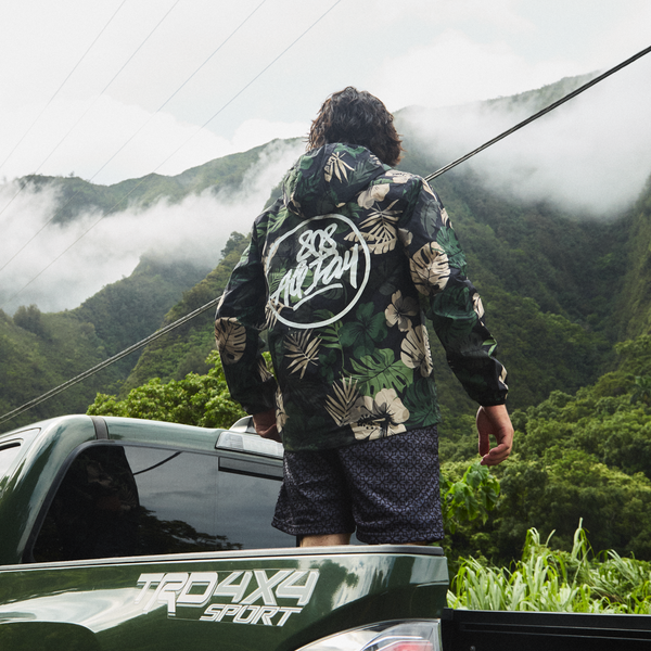 808ALLDAY Green Camo Windbreaker
