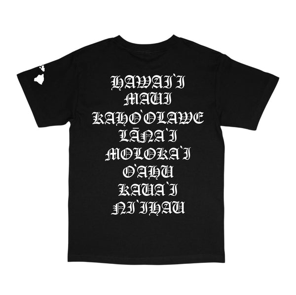 808ALLDAY Black/White Roll Call Puff Print T-Shirt
