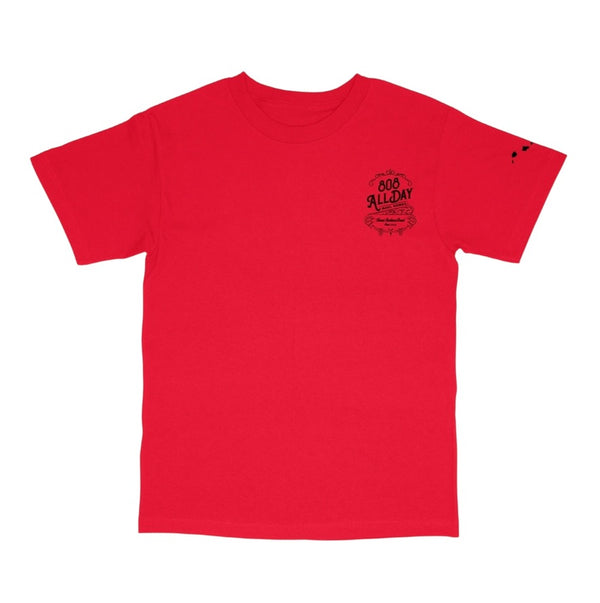 808ALLDAY Hawaii Streetwear Red T-Shirt