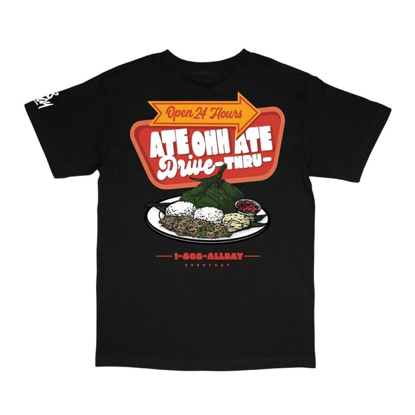 808ALLDAY Black Plate Lunch T-Shirt