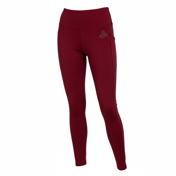 808ALLDAY Women's Burgundy Leggings