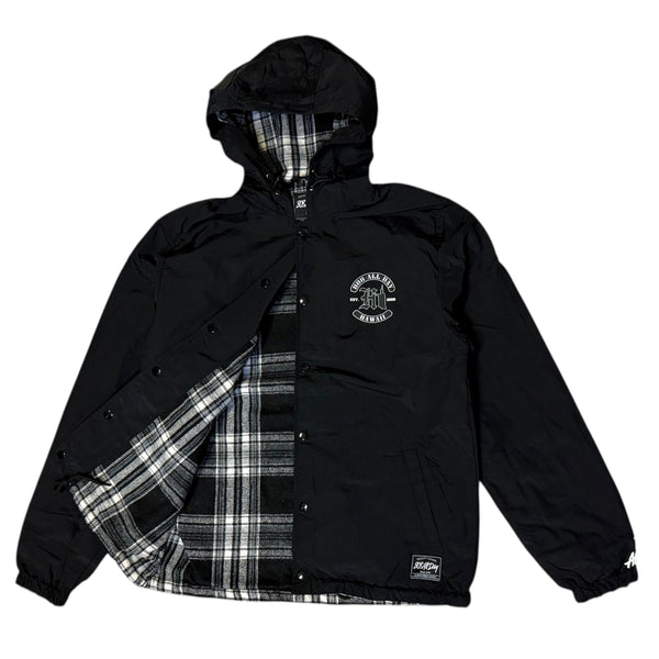 808ALLDAY Black Banner Hooded Jacket