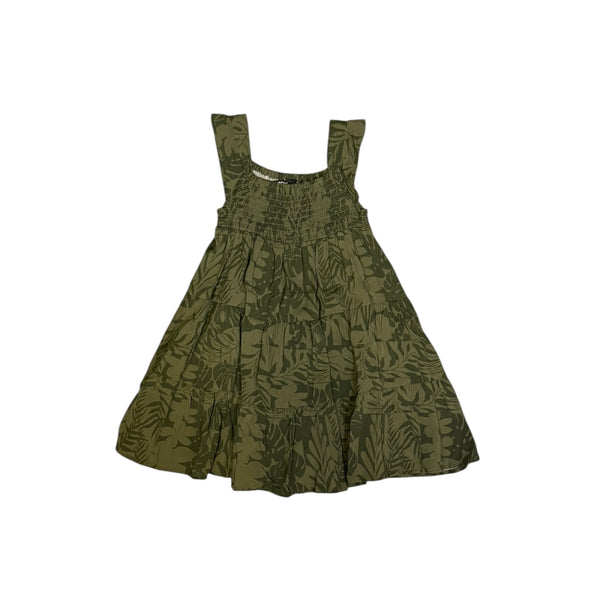 808 Toddler/Youth Green Box Floral Dress