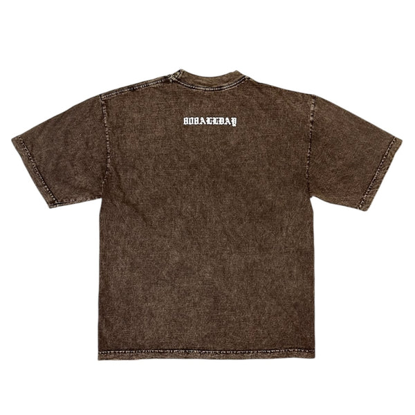 808ALLDAY Heavyweight Mineral Washed HI Kam Cocoa Tee