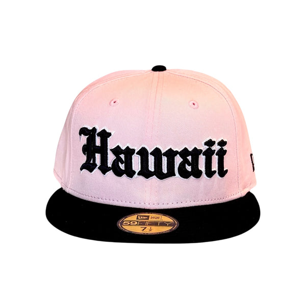 808ALLDAY New Era 59Fifty Pink Hawaii OE Fitted Cap