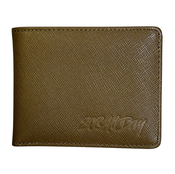 808ALLDAY Saddle Brown Saffiano Leather Wallet / Black Saffiano Leather Inside