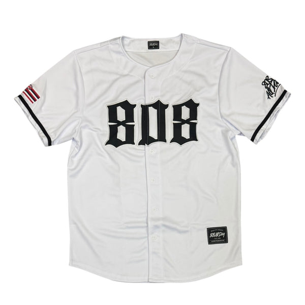 808ALLDAY White 808 Baseball Jersey