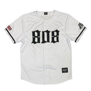 808ALLDAY White 808 Baseball Jersey