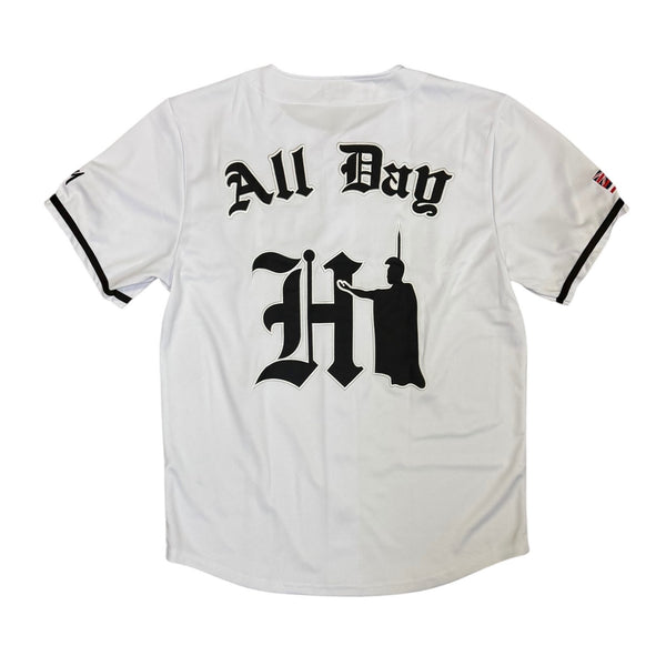 808ALLDAY White 808 Baseball Jersey