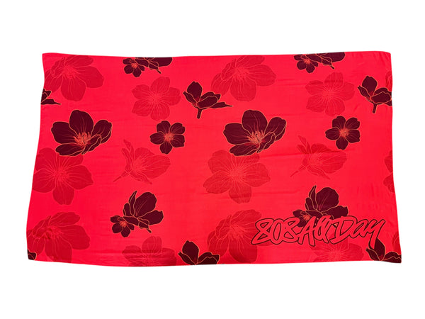 808ALLDAY Red Floral Pareo