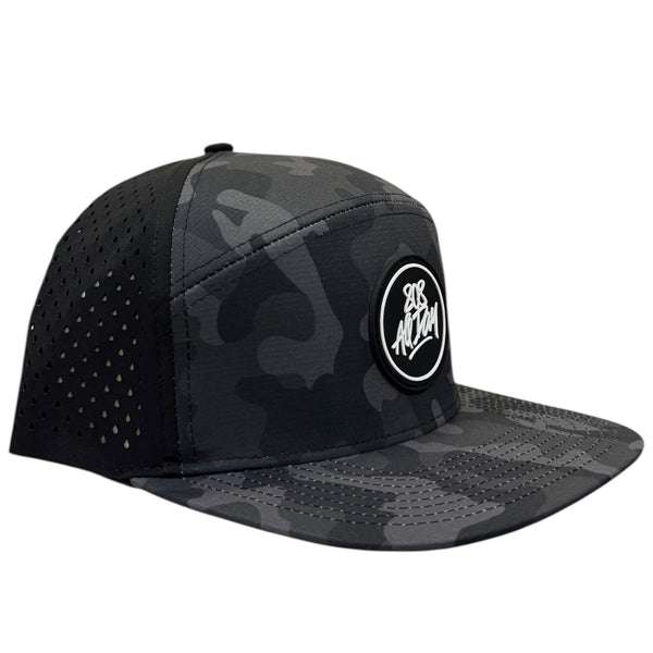 808ALLDAY Circle Tag Shadow Camo Water Tech Snapback