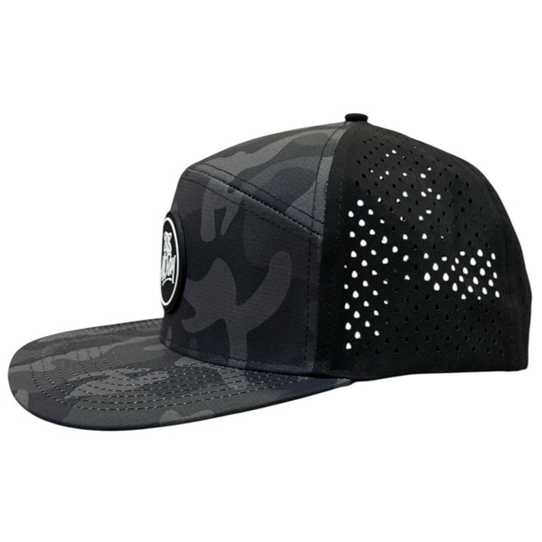 808ALLDAY Circle Tag Shadow Camo Water Tech Snapback