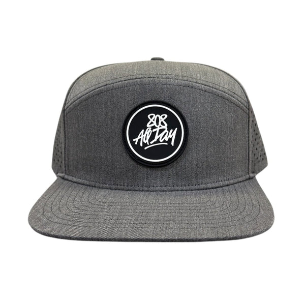 808ALLDAY Charcoal Circle Tag Water Tech Snapback
