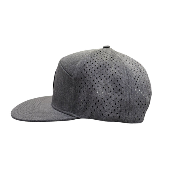 808ALLDAY Charcoal Circle Tag Water Tech Snapback
