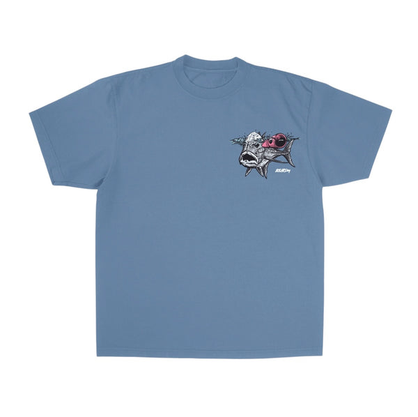 808ALLDAY Premium Max Heavyweight Denim Wash Blue Ulua Tee