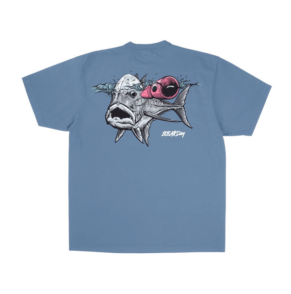 808ALLDAY Premium Max Heavyweight Denim Wash Blue Ulua Tee