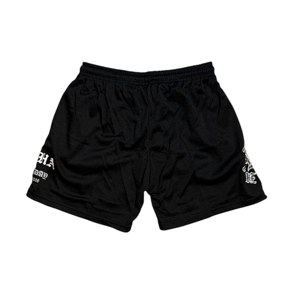 808ALLDAY Black Aloha OE Mesh Shorts