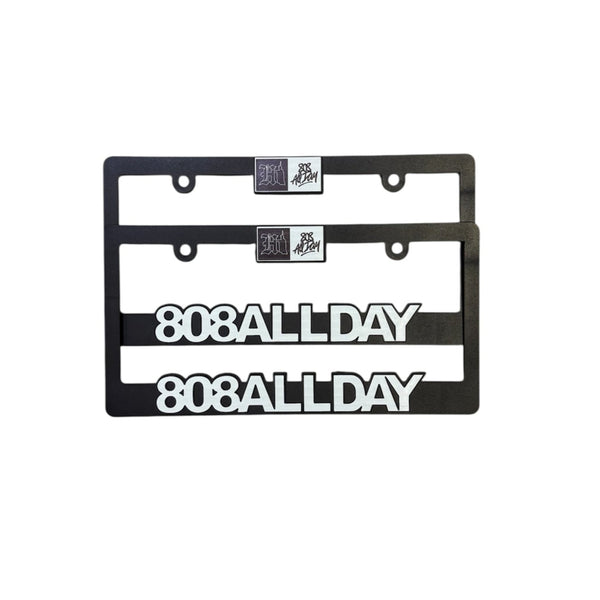 808ALLDAY Box HI Kam License Plate Frames (set of 2)