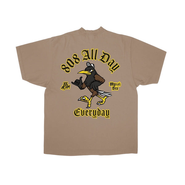 808ALLDAY Premium Max Heavyweight Khaki Mynah Tee