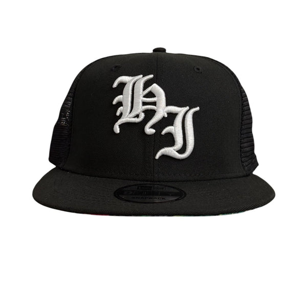 808ALLDAY New Era 9Fifty Black HI Mesh W/Floral Underbill