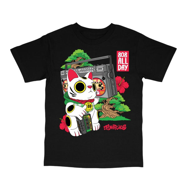 808ALLDAY Black 7Sketches Color T-Shirt