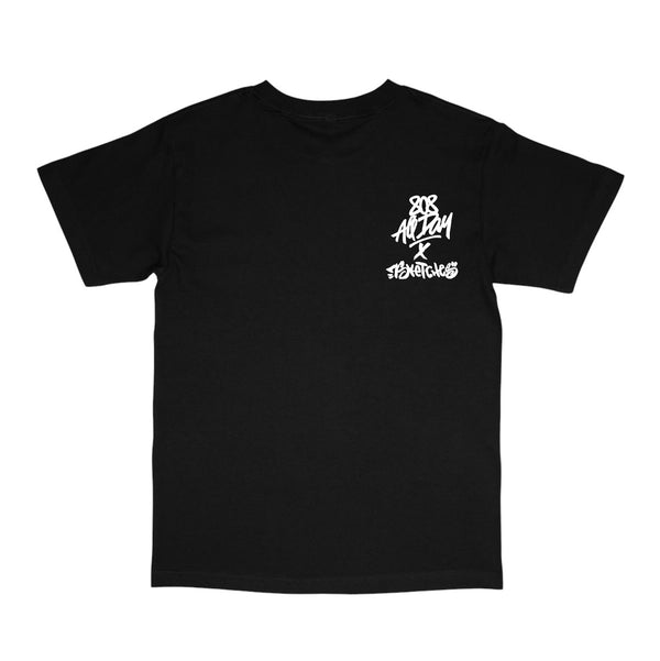 808ALLDAY Black 7Sketches Color T-Shirt