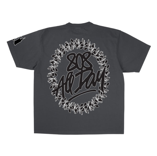 808ALLDAY Premium Heavyweight Shadow Circle Tag Lei Tee