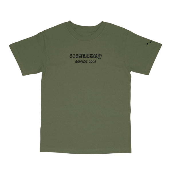 808ALLDAY Army Green OE Roll Call T-Shirt