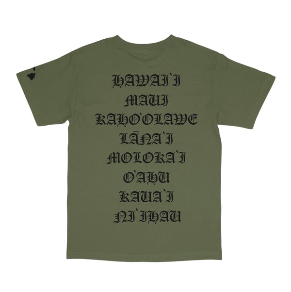808ALLDAY Army Green OE Roll Call T-Shirt