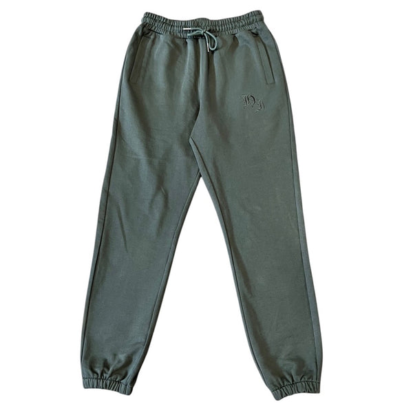 808ALLDAY Women's Premium Embroidered Olive Joggers