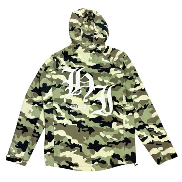 808ALLDAY Green Camo Weather Tech Jacket