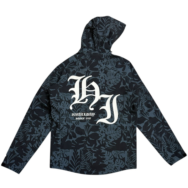 808ALLDAY Black Box Floral Weather Tech Jacket