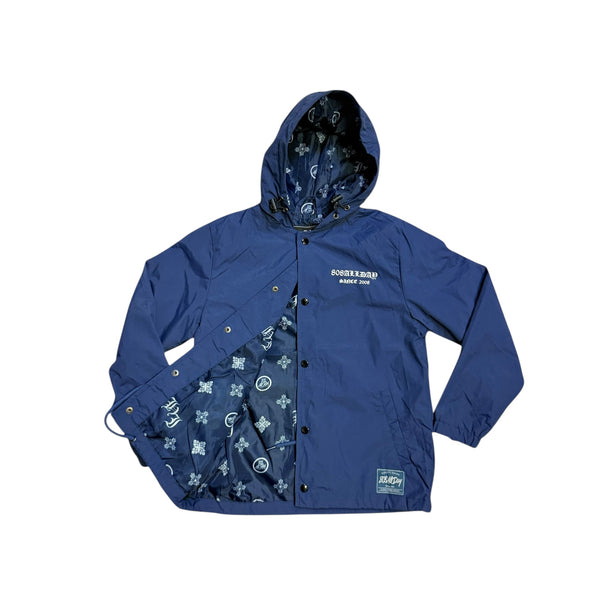 808ALLDAY Youth Hooded Blue Coaches Jacket