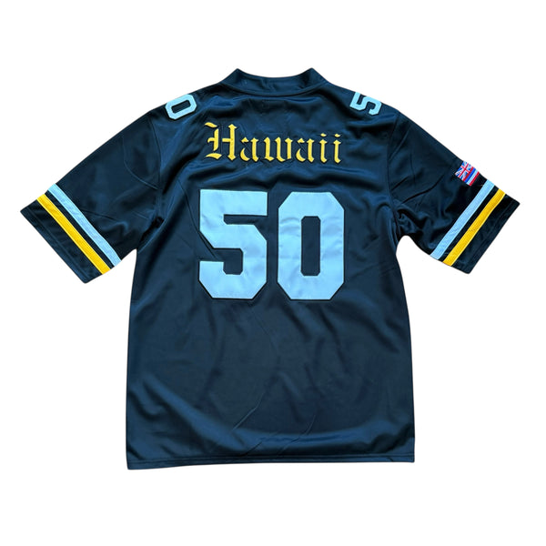 808ALLDAY #50 Black/Yellow Football Jersey