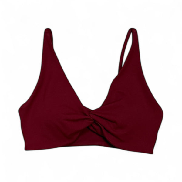 808ALLDAY Women's Burgundy Twist Sports Bra