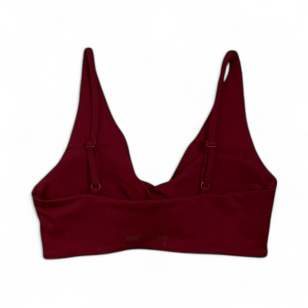 808ALLDAY Women's Burgundy Twist Sports Bra