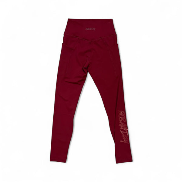 808ALLDAY Women's Burgundy Leggings