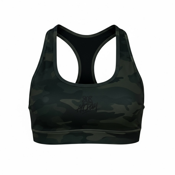 808ALLDAY Women's Camo Racerback Sports Bra
