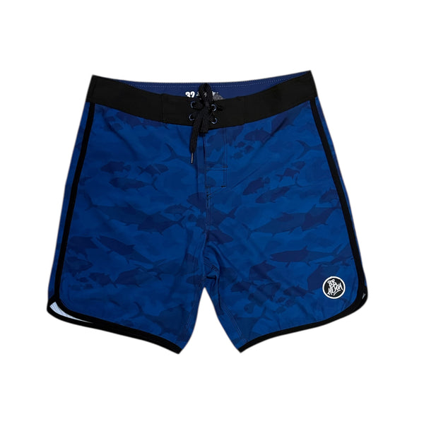 808ALLDAY Blue Fish Camo Boardshorts