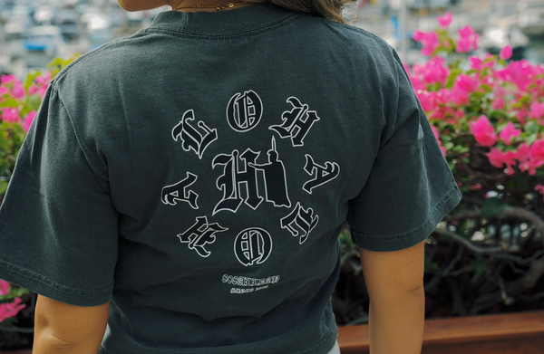 808ALLDAY Women's PRM Heavyweight Aloha OE Shadow Crop Tee