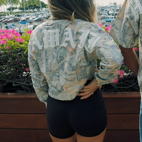 808ALLDAY Women's Heavyweight Real Tree Jersey Crop L/S