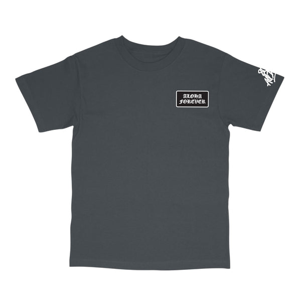 808ALLDAY Charcoal AF Old English Box T-Shirt